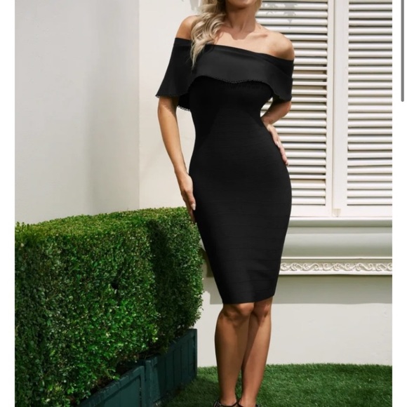 Marciano Black Bandage Dress - Picture 1 of 6